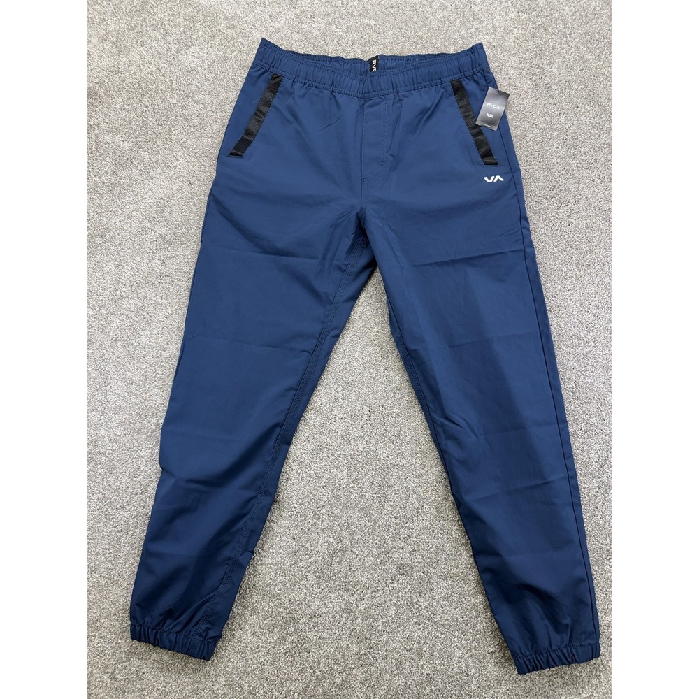 RVCA Kevin EW Jogger Pants Mens Medium Blue Stretch Elastic Waist Gym Athletic